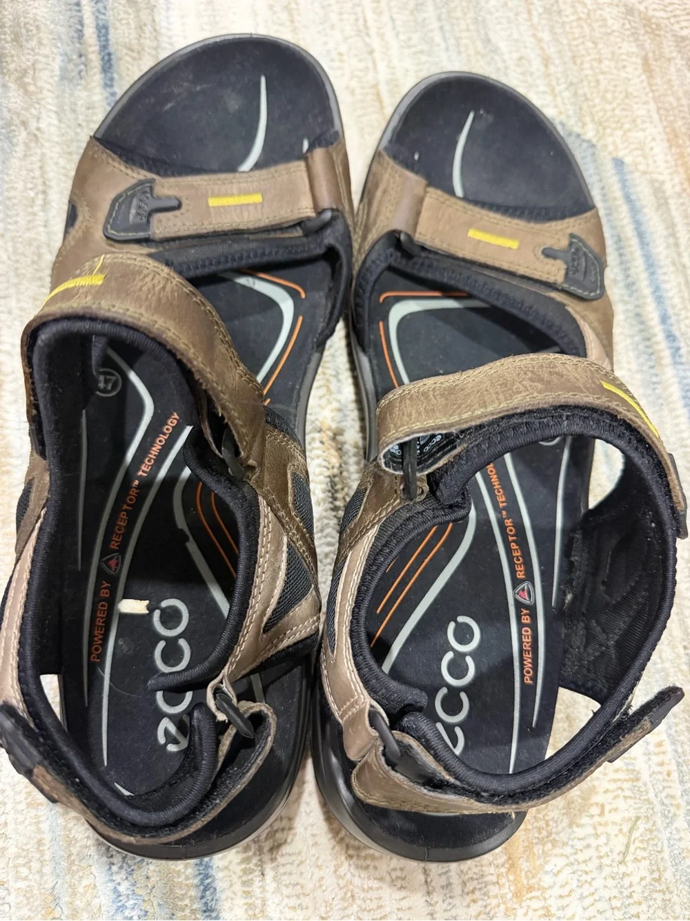 Ecco Brown and Black Men's Outdoor Sport Sandals